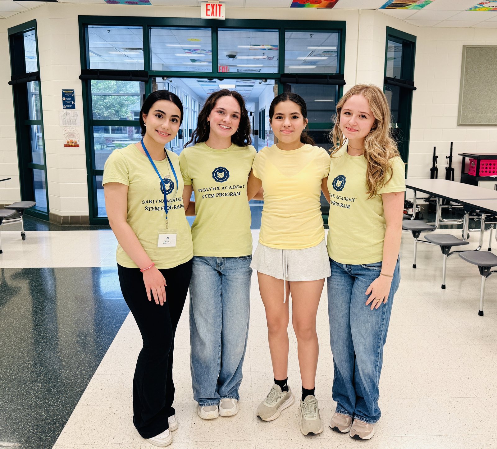 Orblynx student mentors in Academy STEM Program shirts