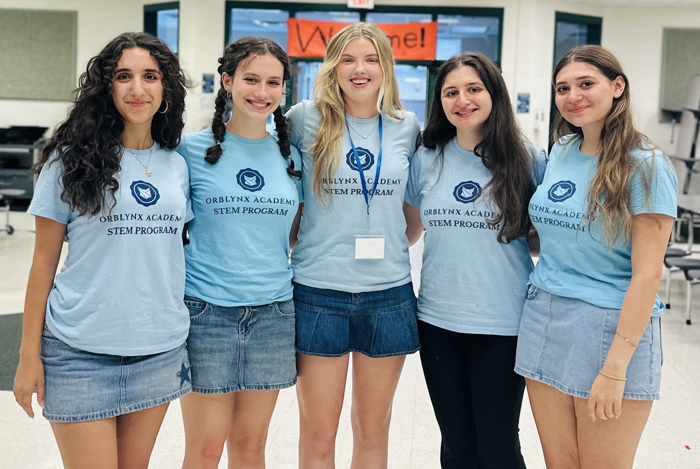 Orblynx student mentors and interns in Academy STEM Program shirts