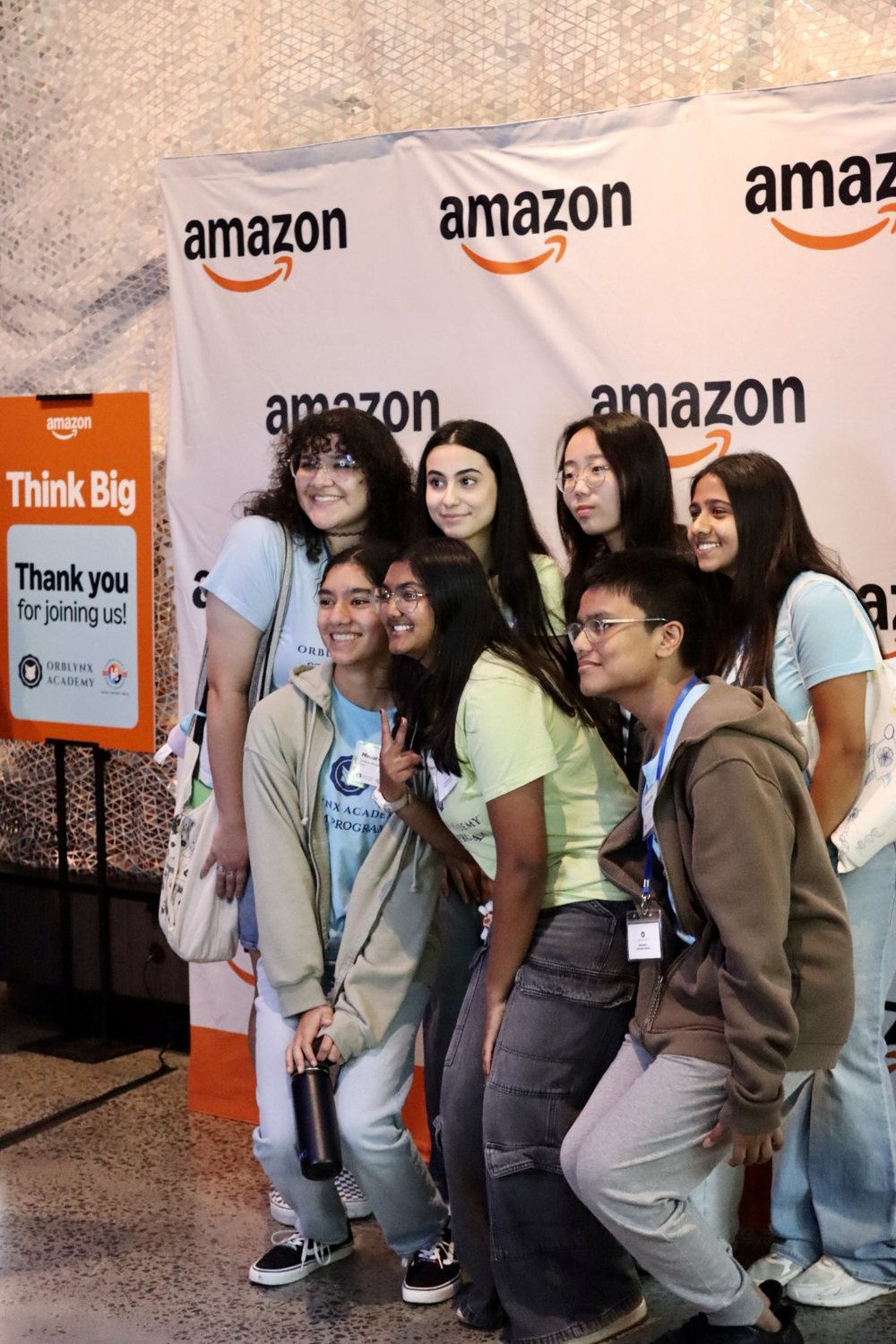 Orblynx students at the Amazon partnership visit